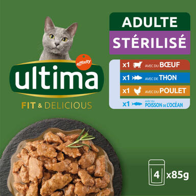 ULTIMA CHAT STE BOEUF 4X85G