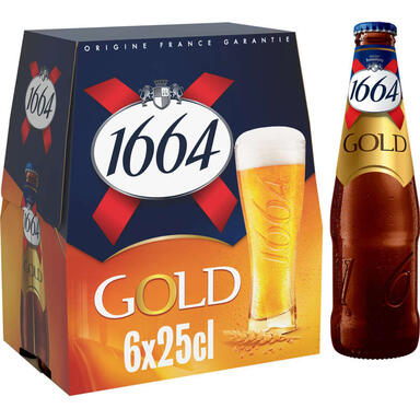 BIERE GOLD 1664 6D10 6X25CL