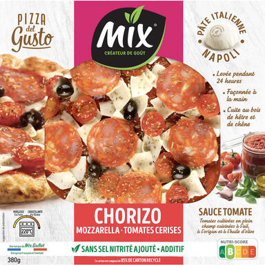 PIZZA CHORIZO MIX 380G