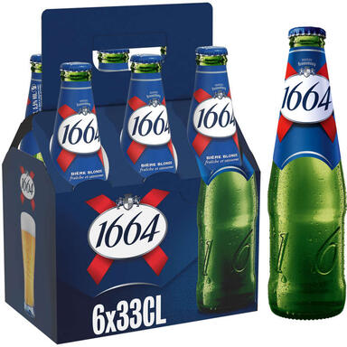 BIERE 1664 5D5 BLE VERRE 6X33CL