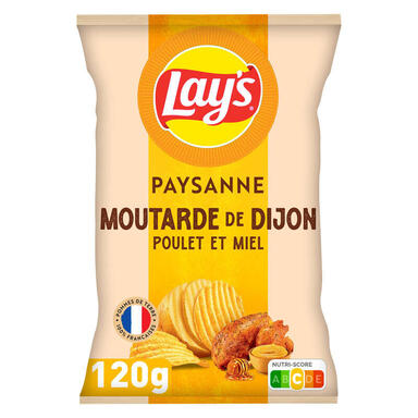 CHIPS PAYSANN.MOUT PLT MIEL 120G