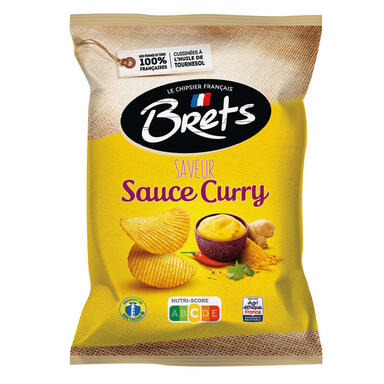 CHIPS BRETS SAV.SCE CURRY 125G