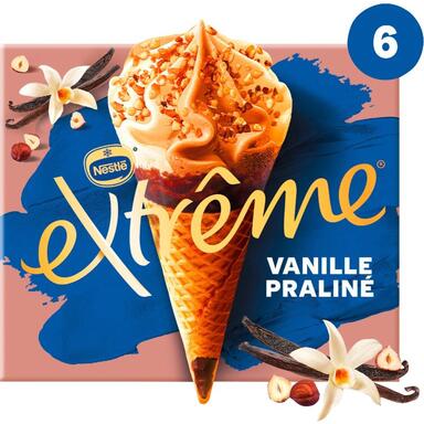 CÔNES GLACÉS VANILLE PRALINÉ EXTRÊME NESTLÉ