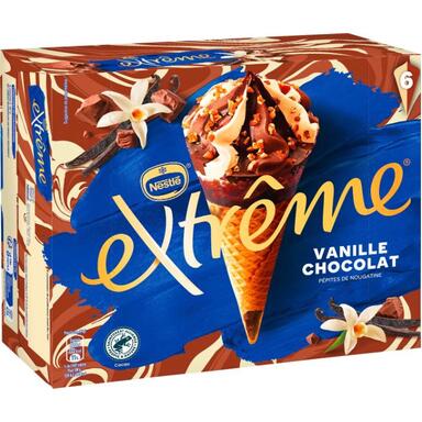 CÔNES GLACÉS VANILLE CHOCOLAT EXTRÊME NESTLÉ