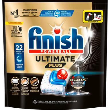 CAPSULES DE LAVE-VAISSELLE POWERBALL ULTIMATE PLUS FINISH