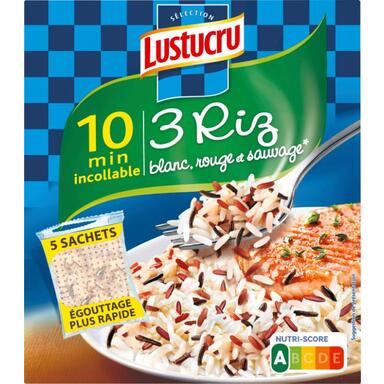 3 RIZ BLANC, ROUGE ET SAUVAGE LUSTUCRU