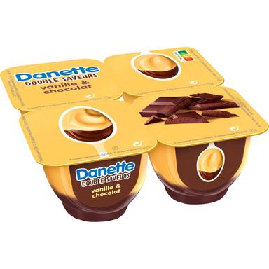 CRÈME DESSERT DOUBLE SAVEURS VANILLE & CHOCOLAT DANETTE
