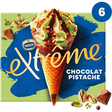 CÔNES GLACÉS CHOCOLAT PISTACHE EXTRÊME NESTLÉ