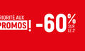 Promotions -60% sur le 2ème
